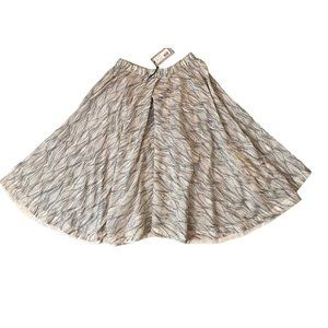 $277 NWT Kin Studio XS Circle Skirt Organic Cotton Fair Trade Natural Black Full